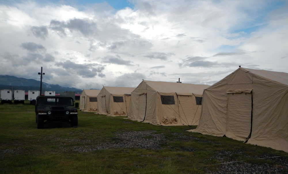 Joint Task Force-Bravo's Army Forces Battalion conducts Lite Expeditionary Camp setup training