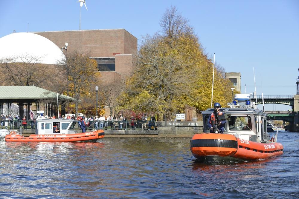 Coast Guard Station Boston Patrols during Red Sox parade