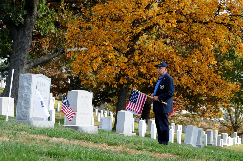Retired Coast Guard captain pays respect during 2013 Flags Across America event