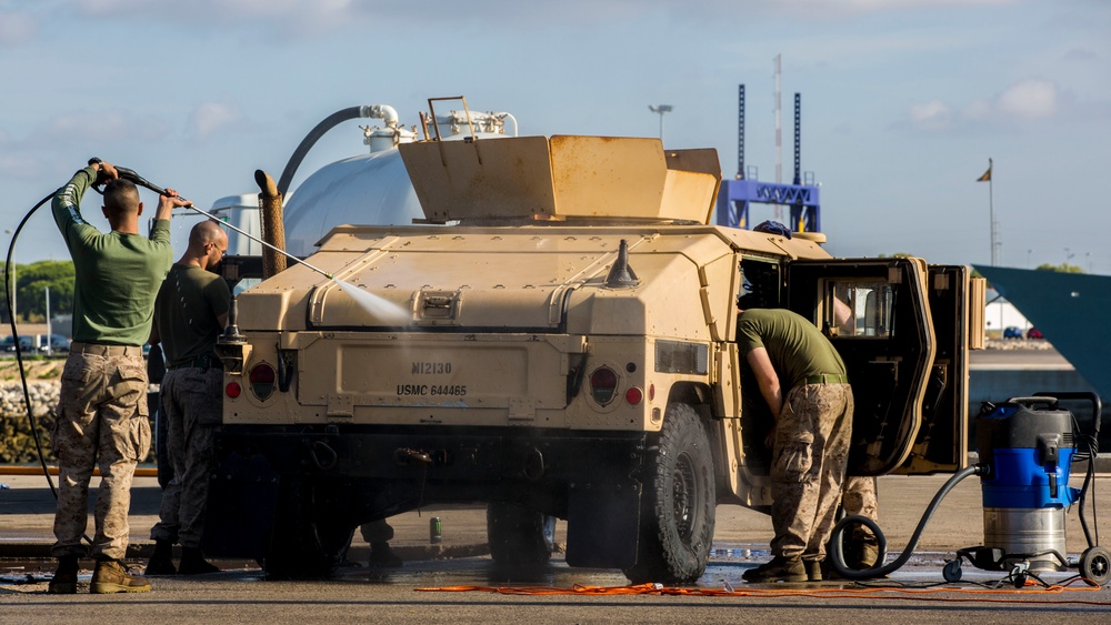 26th MEU Wash Down at Naval Station Rota, Spain