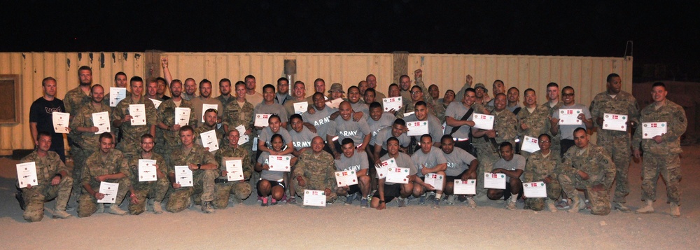 Guam and Danish soldiers exchange cultures, Afghanistan training