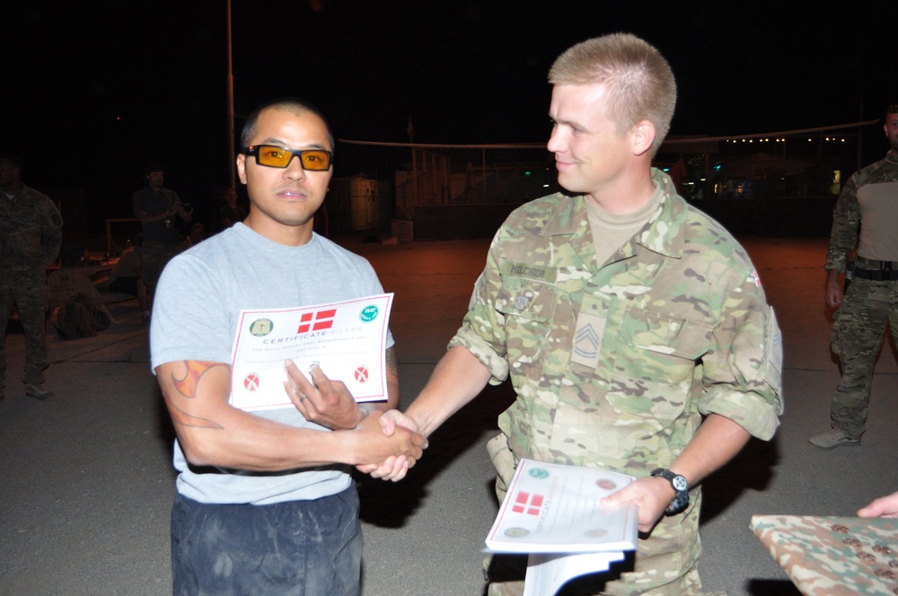 Guam and Danish soldiers exchange cultures, Afghanistan training