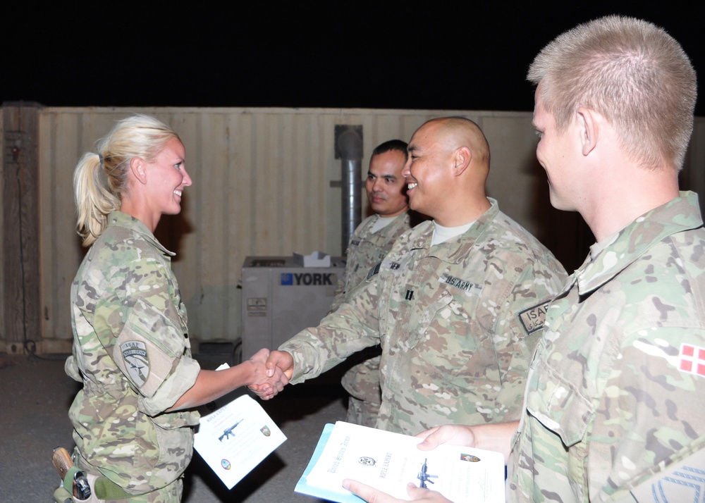 Guam and Danish soldiers exchange cultures, Afghanistan training