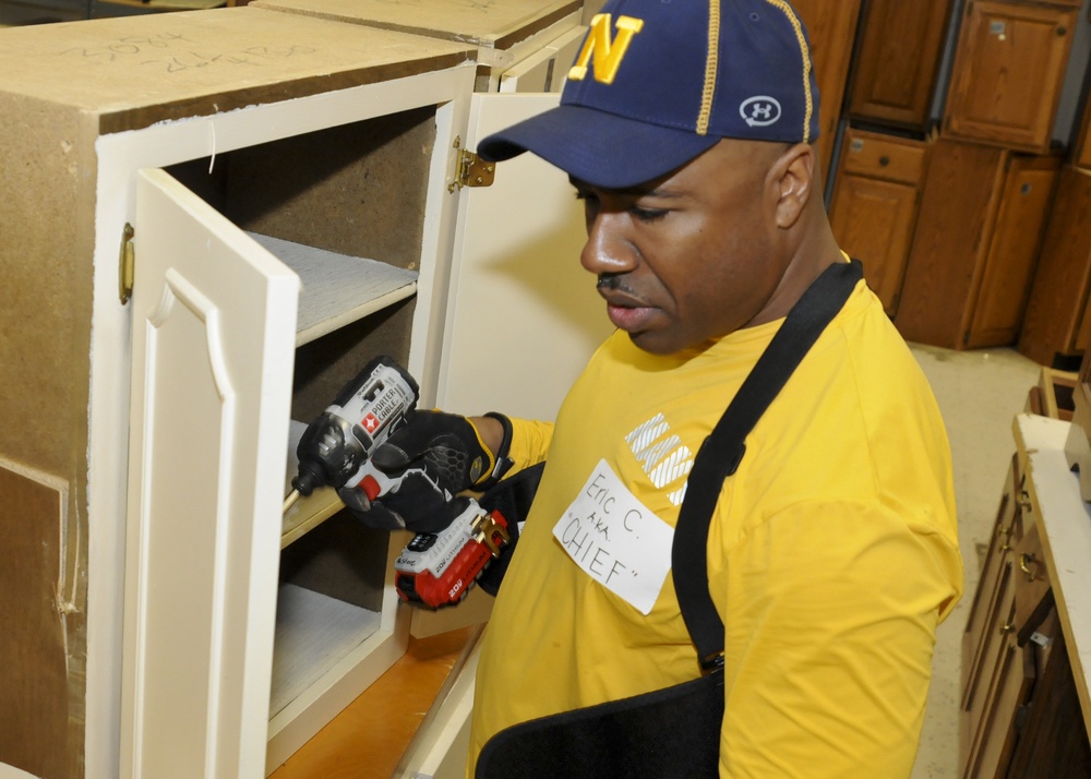 Sailor Volunteers at Habitat for Humanity
