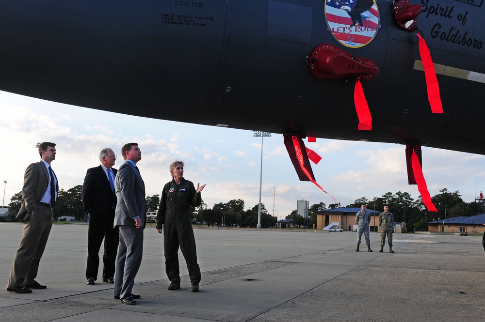 North Carolina State Legislatures visit Seymour Johnson Air Force Base