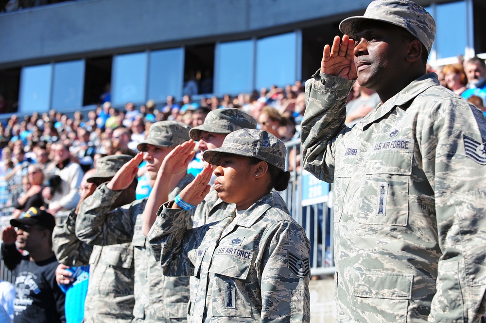 USO of NC, Carolina Panthers roar with military pride