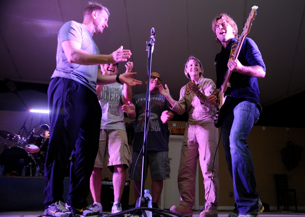 Country band performs for deployed service members