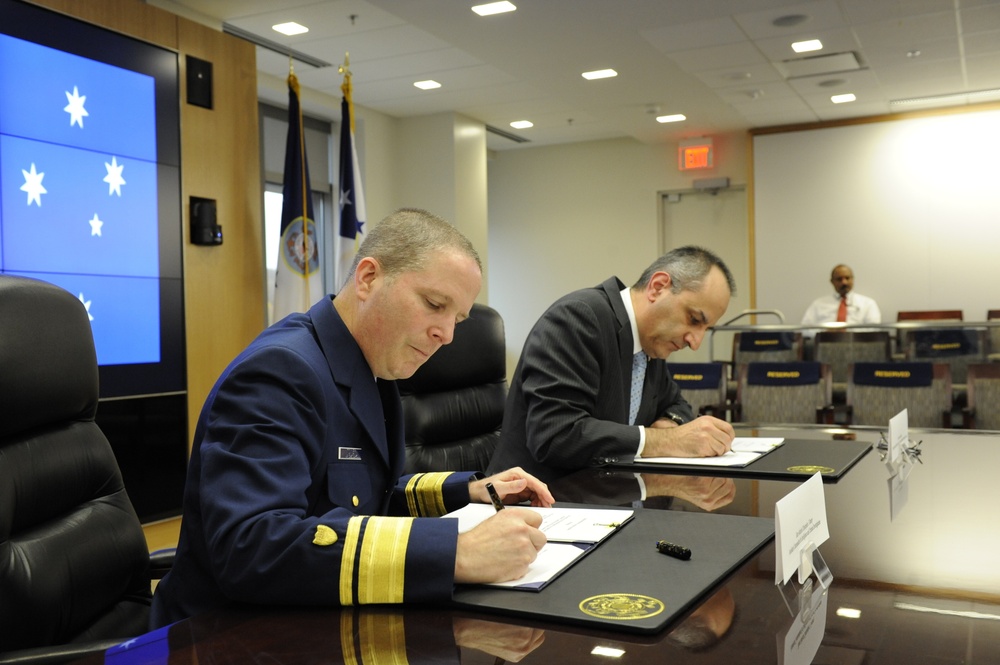 Coast Guard signs MOU with Australian Customs and Border Protection Service