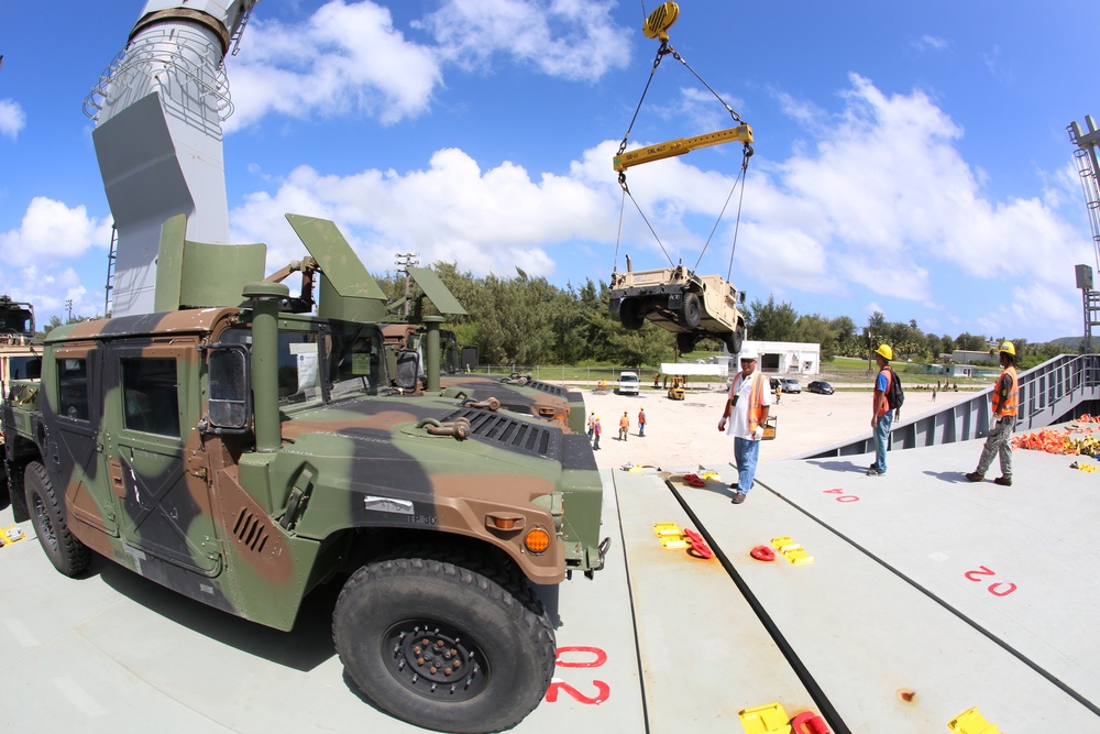 Marine Corps heavy equipment arrives in Tinian