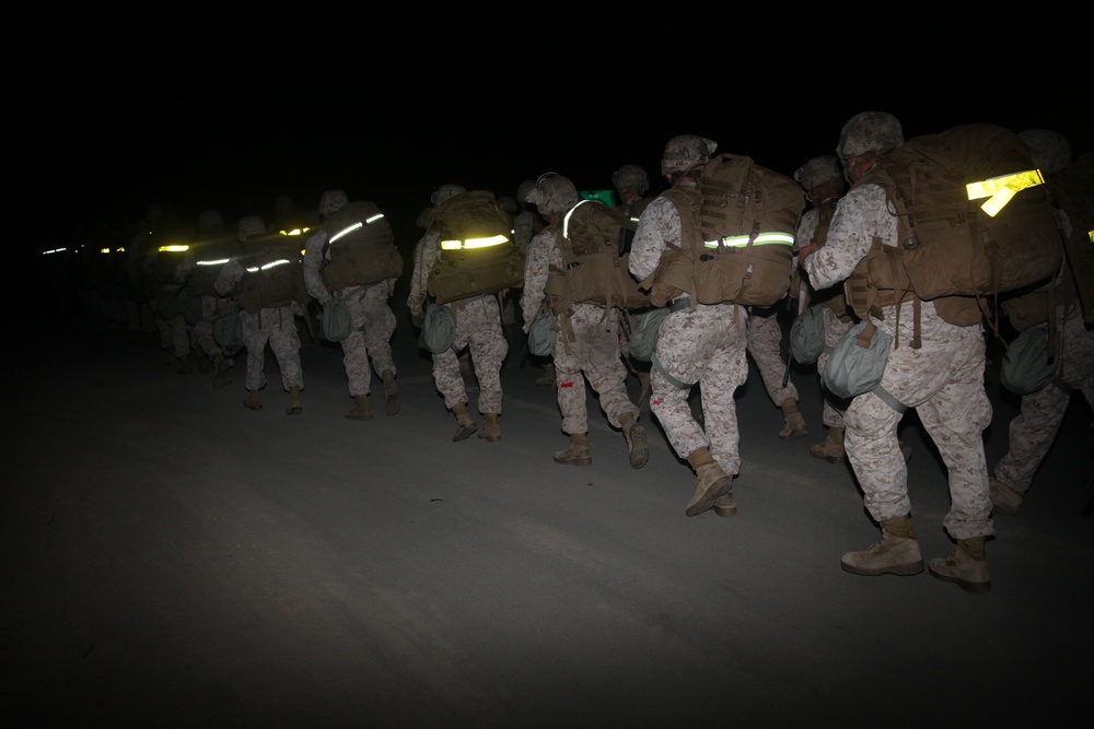 CLB-15 at the ready with night combat conditioning exercise