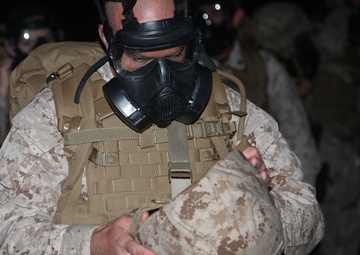 CLB-15 at the ready with night combat conditioning exercise