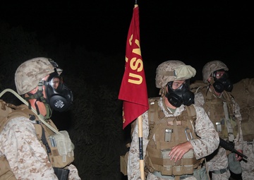 CLB-15 at the ready with night combat conditioning exercise