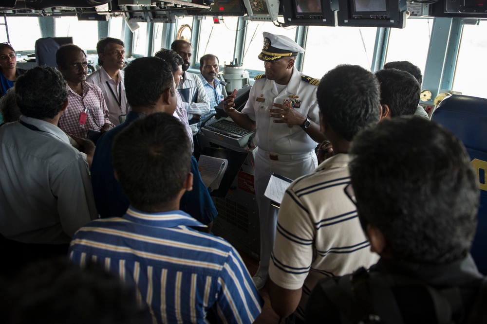 USS McCampbell media tour in India