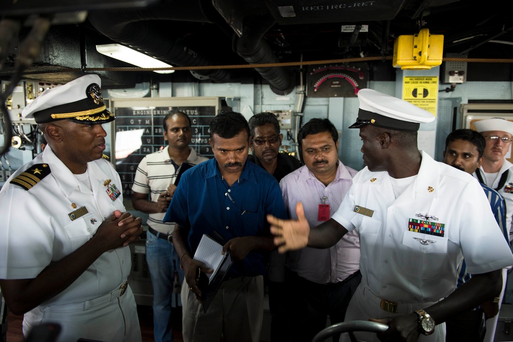 USS McCampbell media tour in India