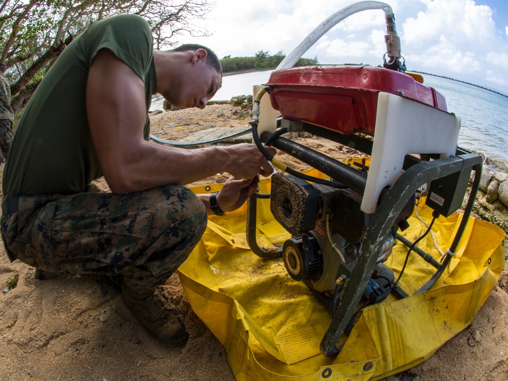 Marines establish self-sustaining water purification system