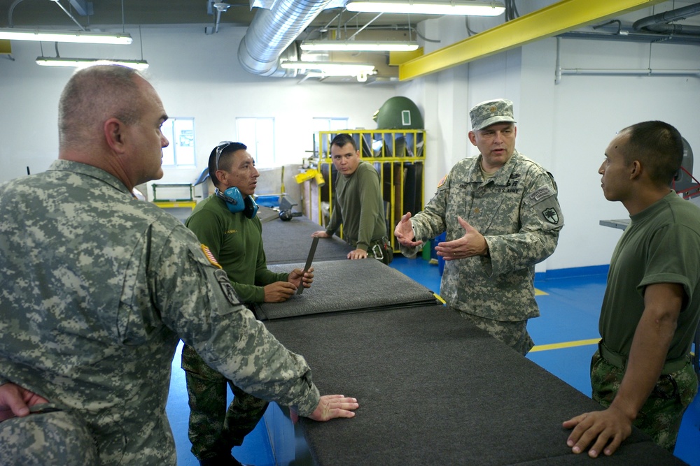 South Carolina National Guard team visits Colombian Army aviation-maintenance facility