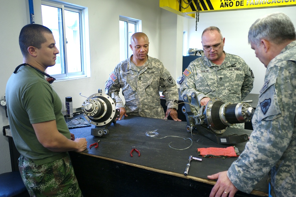 South Carolina National Guard team visits Colombian Army aviation-maintenance facility