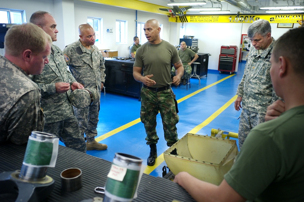 South Carolina National Guard team visits Colombian Army aviation-maintenance facility