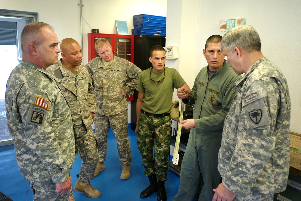 South Carolina National Guard team visits Colombian Army aviation-maintenance facility