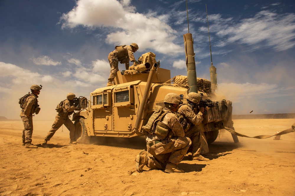 U.S. Marines conduct a downed-vehicle exercise