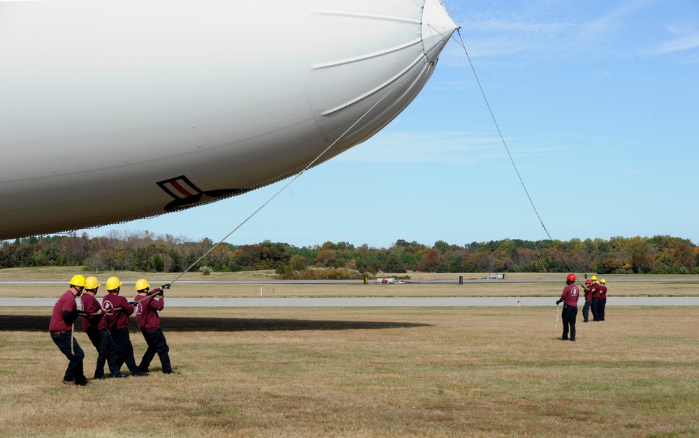 Navy's MZ-3A manned airship orientation flight