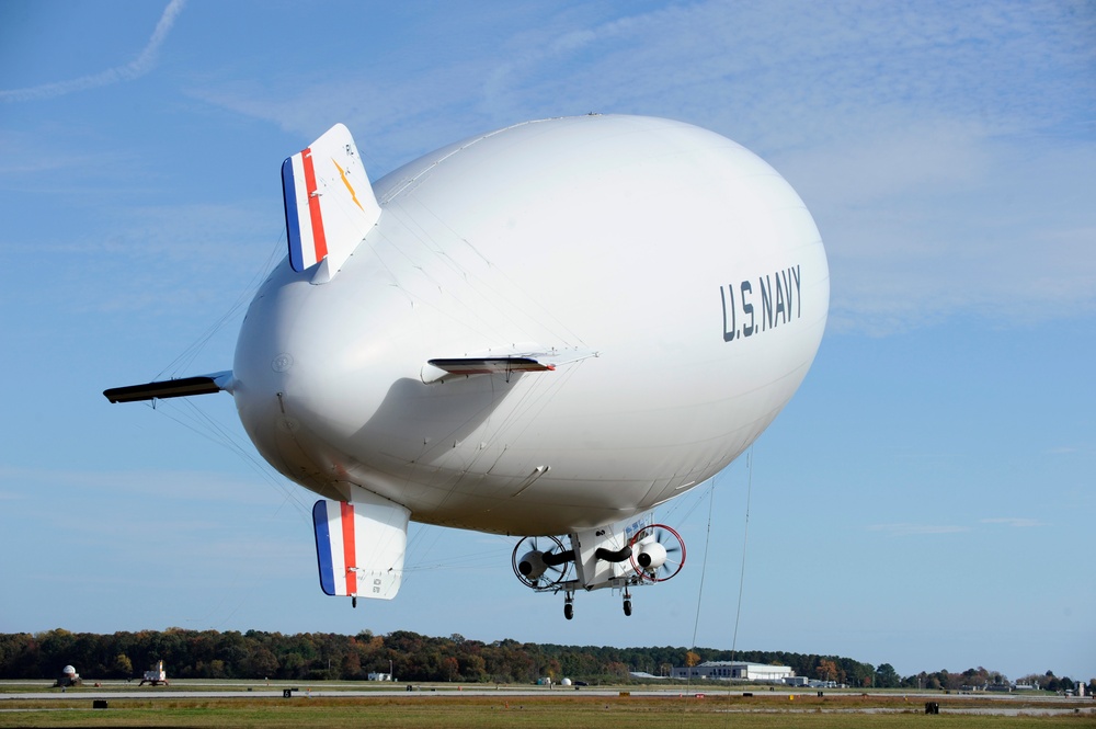 Navy's MZ-3A manned airship orientation flight