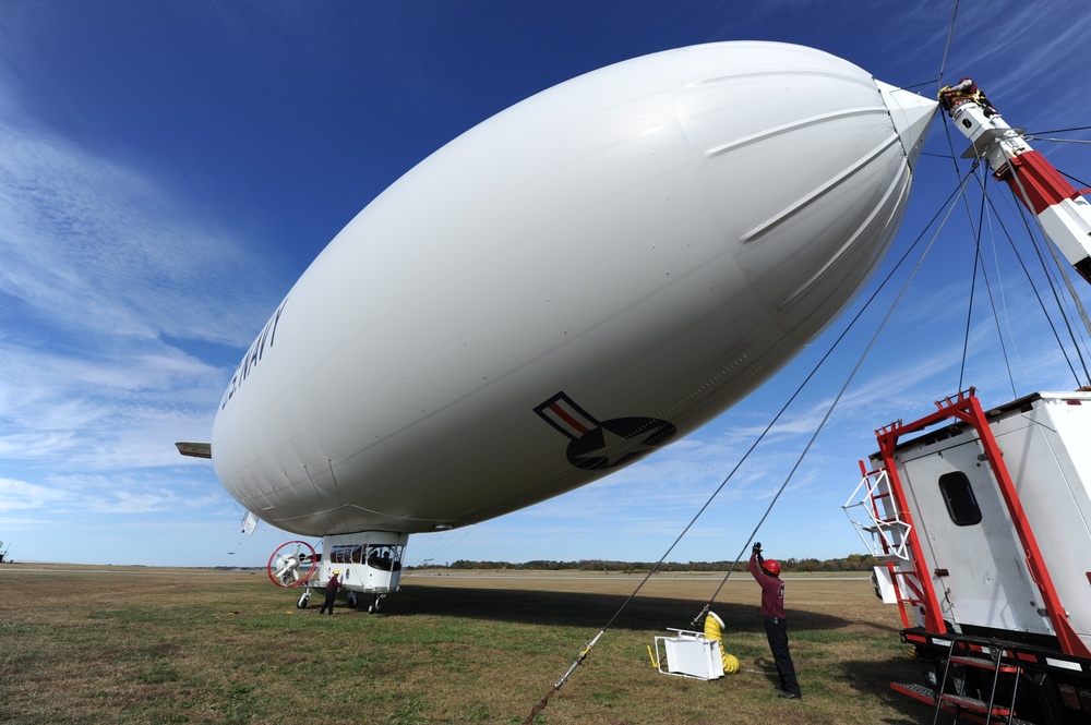 Navy's MZ-3A manned airship orientation flight