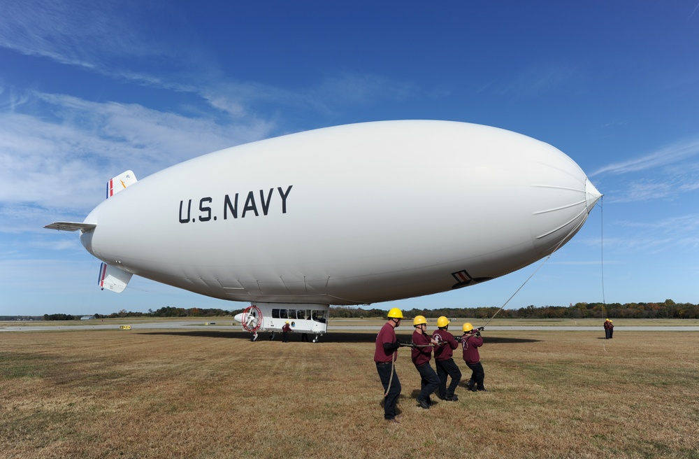 Navy's MZ-3A manned airship orientation flight