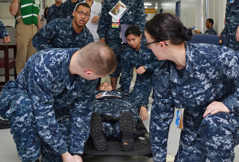 Simulated casualty drill