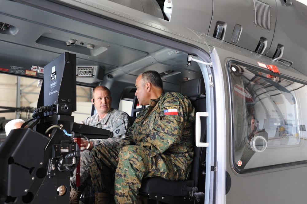 Chilean army visits Texas National Guard Aviators
