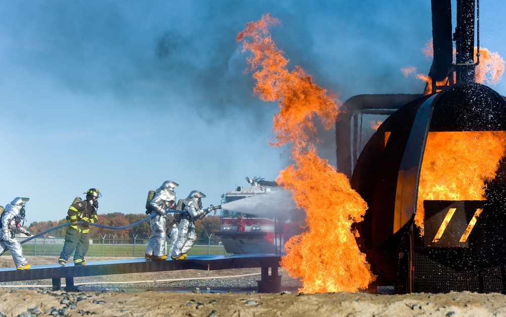 Fire training at Dover AFB