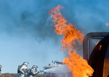 Fire training at Dover AFB
