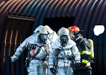 Fire training at Dover AFB