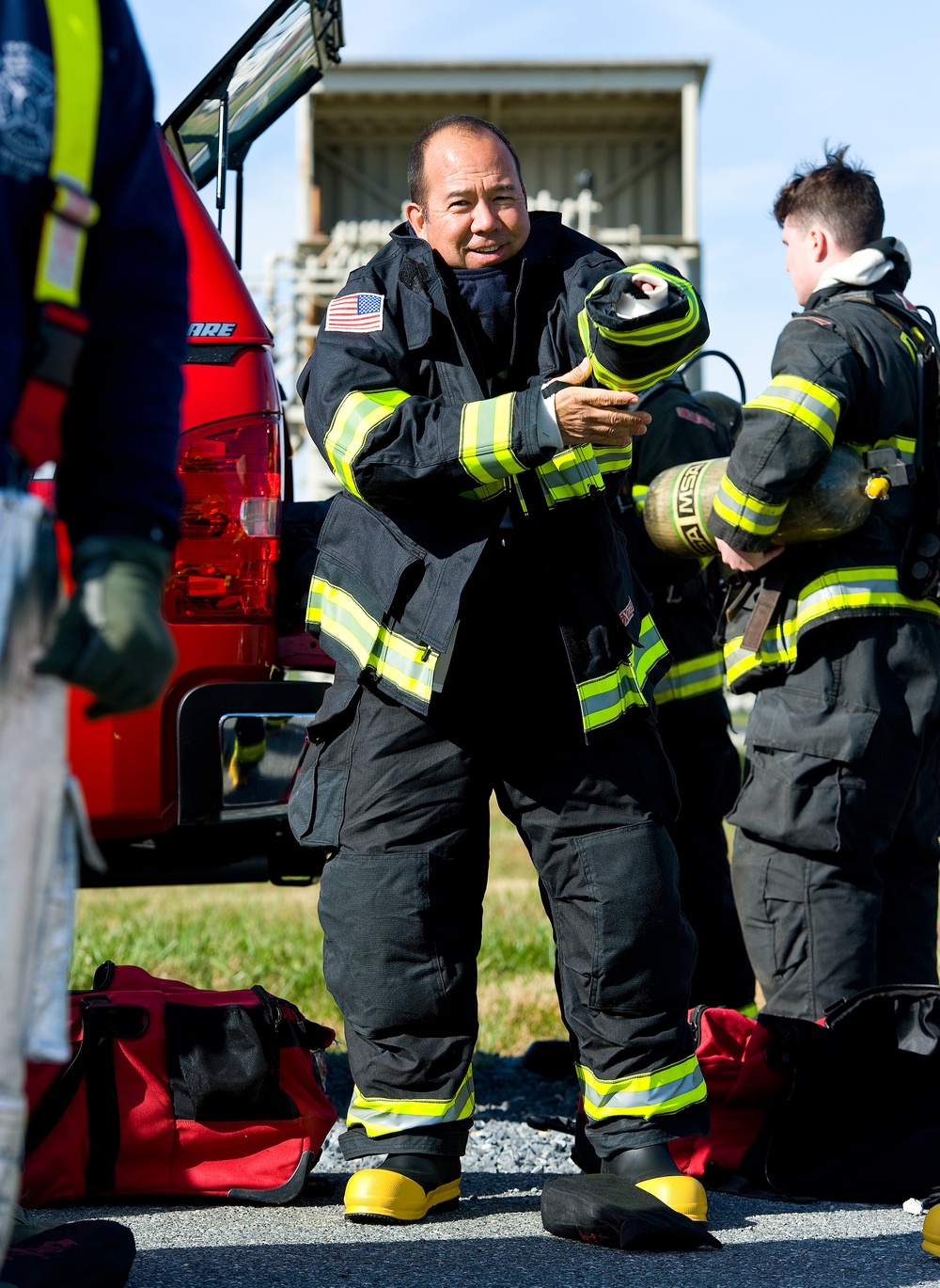 Fire training at Dover AFB