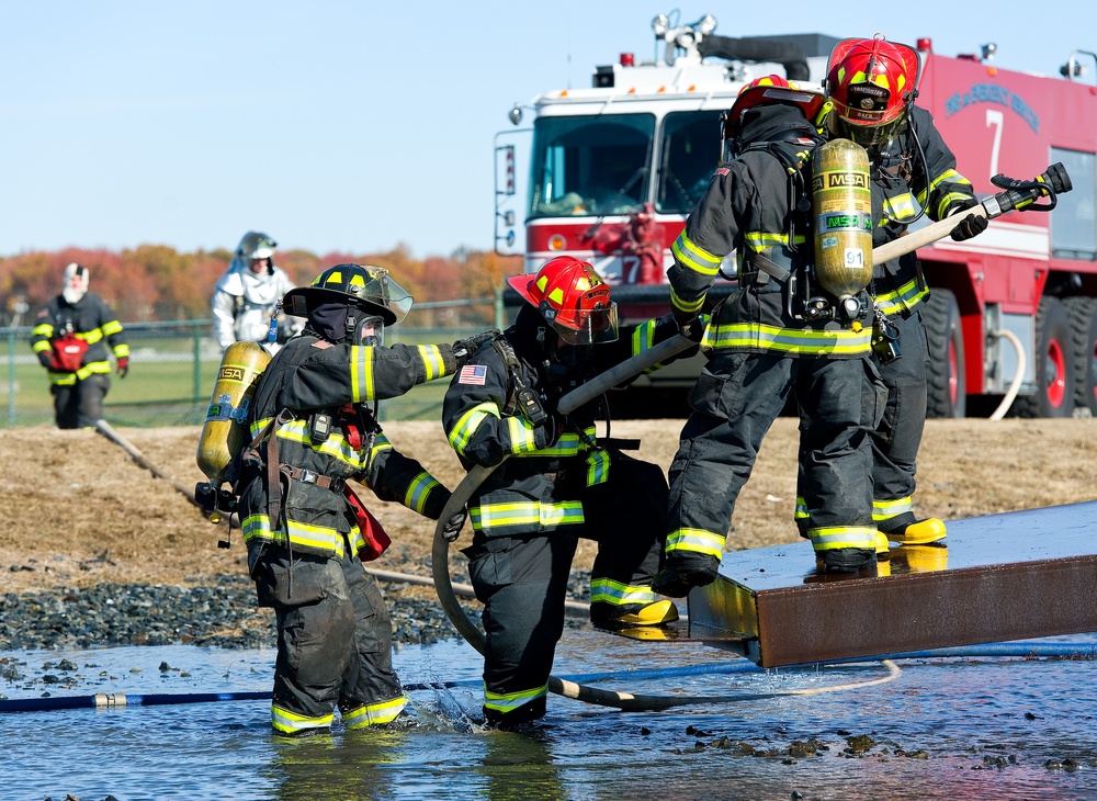 Fire training at Dover AFB