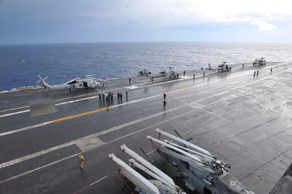 USS Nimitz flight deck operations