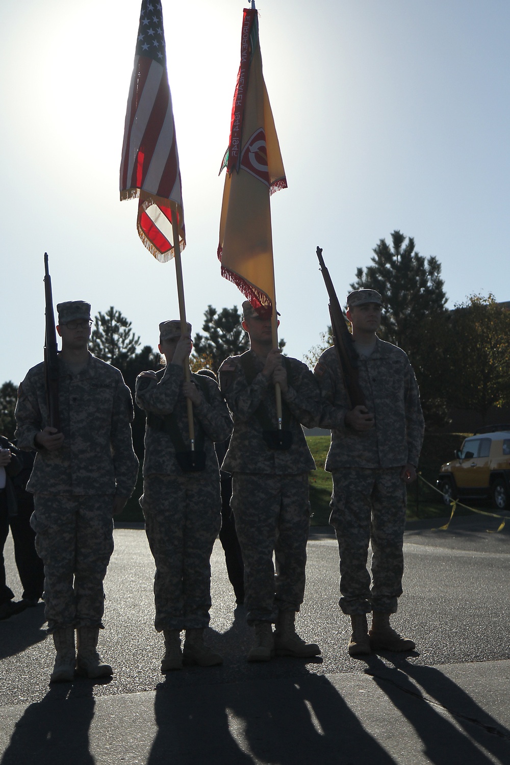 451st ESC color guard supports Inspire Hope Run