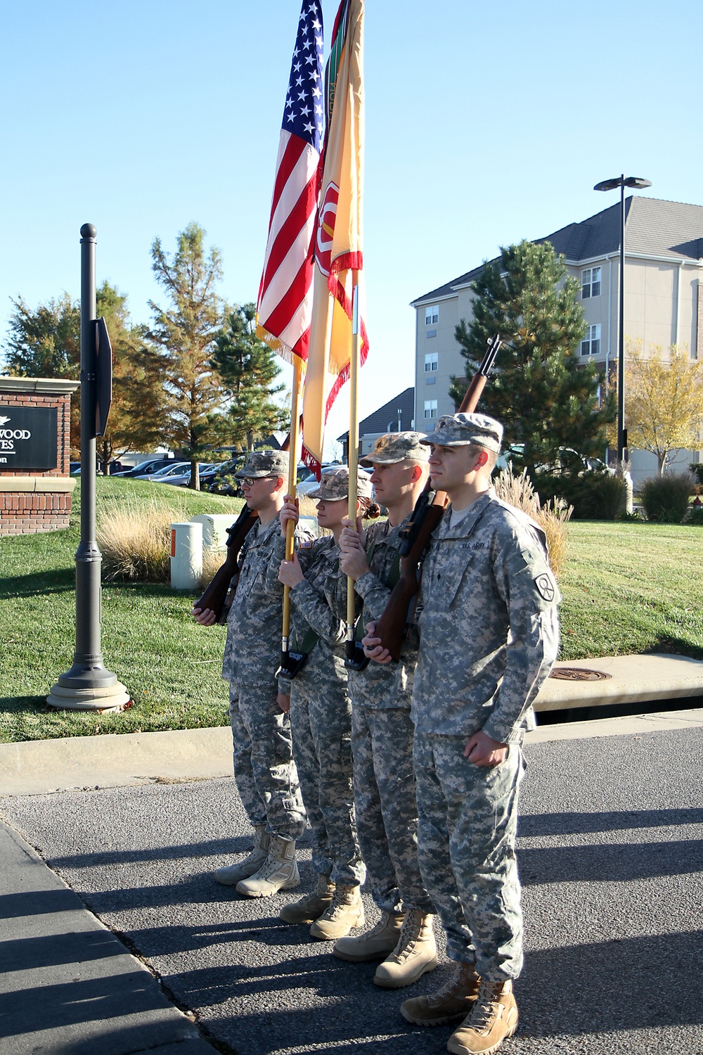 451st ESC color guard supports Inspire Hope Run