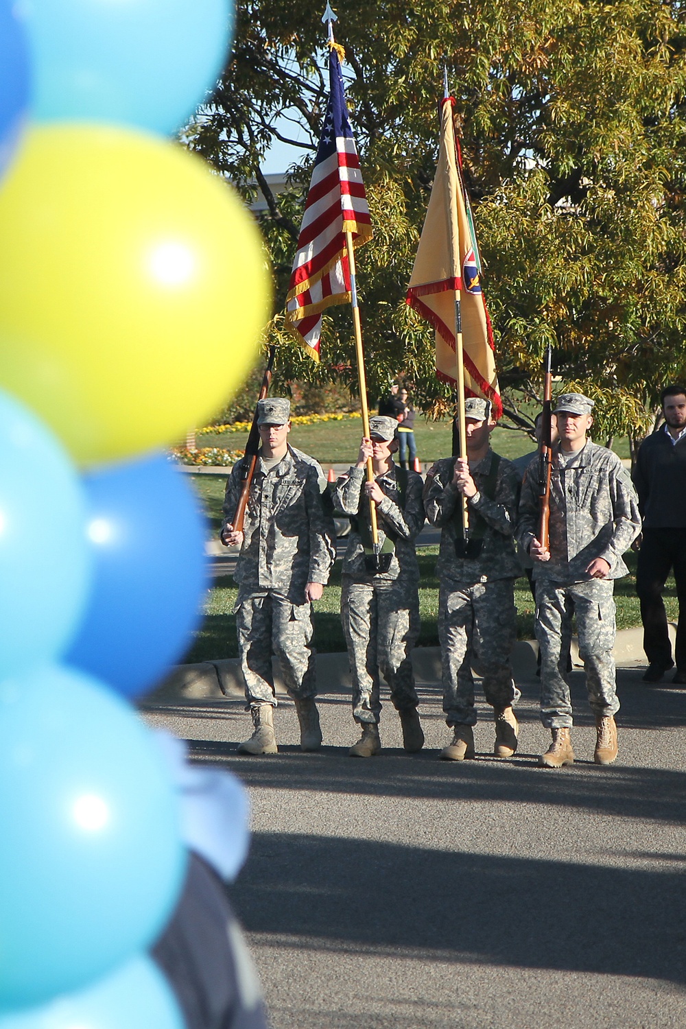 451st ESC color guard supports Inspire Hope Run