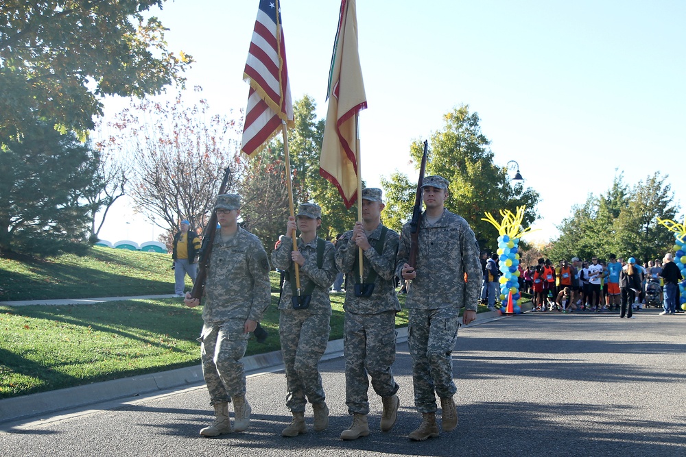 451st ESC color guard supports Inspire Hope Run