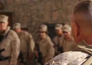 Sergeant Major Berry visits RC(SW) FOBS in Helmand Province