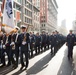 Coast Guardsmen from US Coast Guard Sector New York march in the Veterans Day Parade