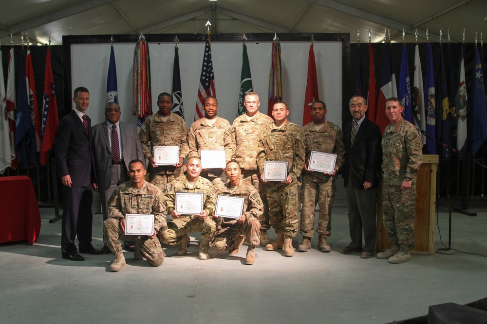 Deployed soldiers become citizens on Veterans Day