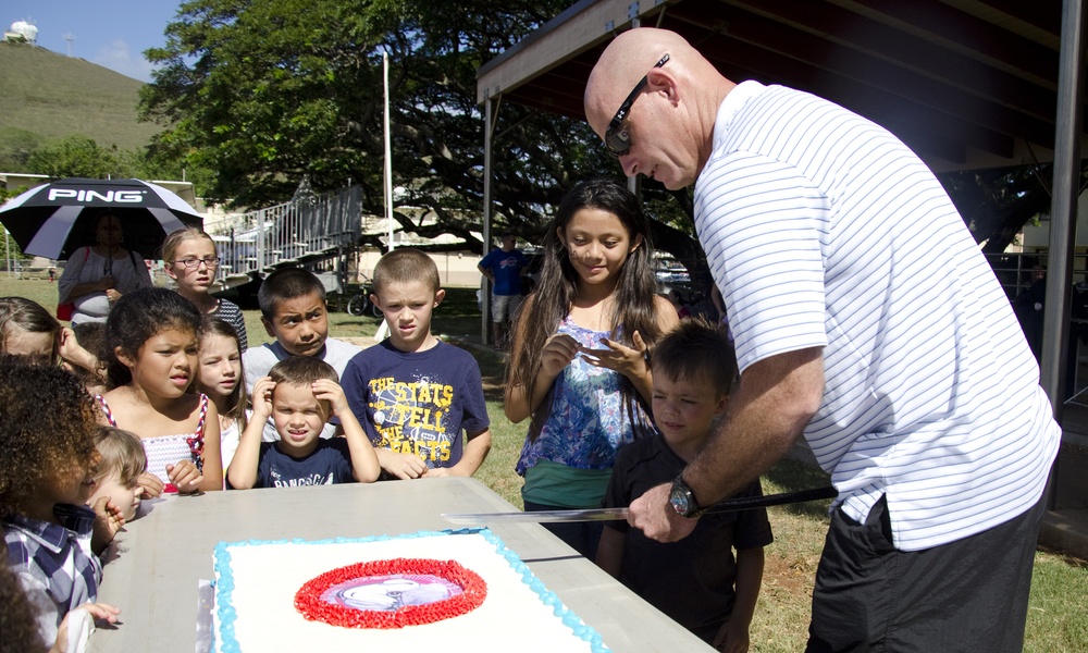 Children celebrate Marine Corps' birthday