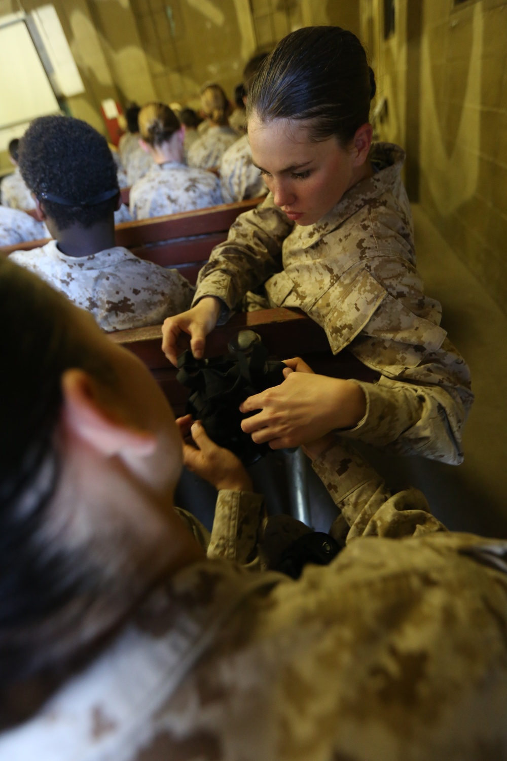 Photo Gallery: Marine recruits breathe easy after gas chamber training on Parris Island
