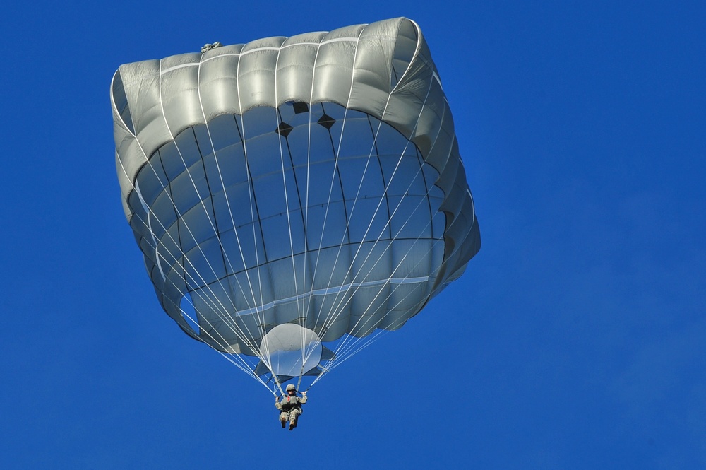 173rd Infantry Brigade Combat Team (Airborne) training jump in Grafenwoehr, Germany