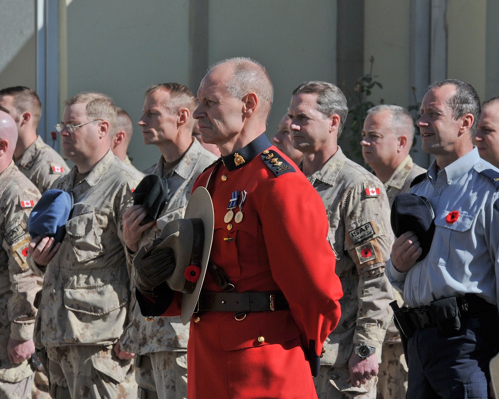 Camp Eggers Remembrance Day ceremony