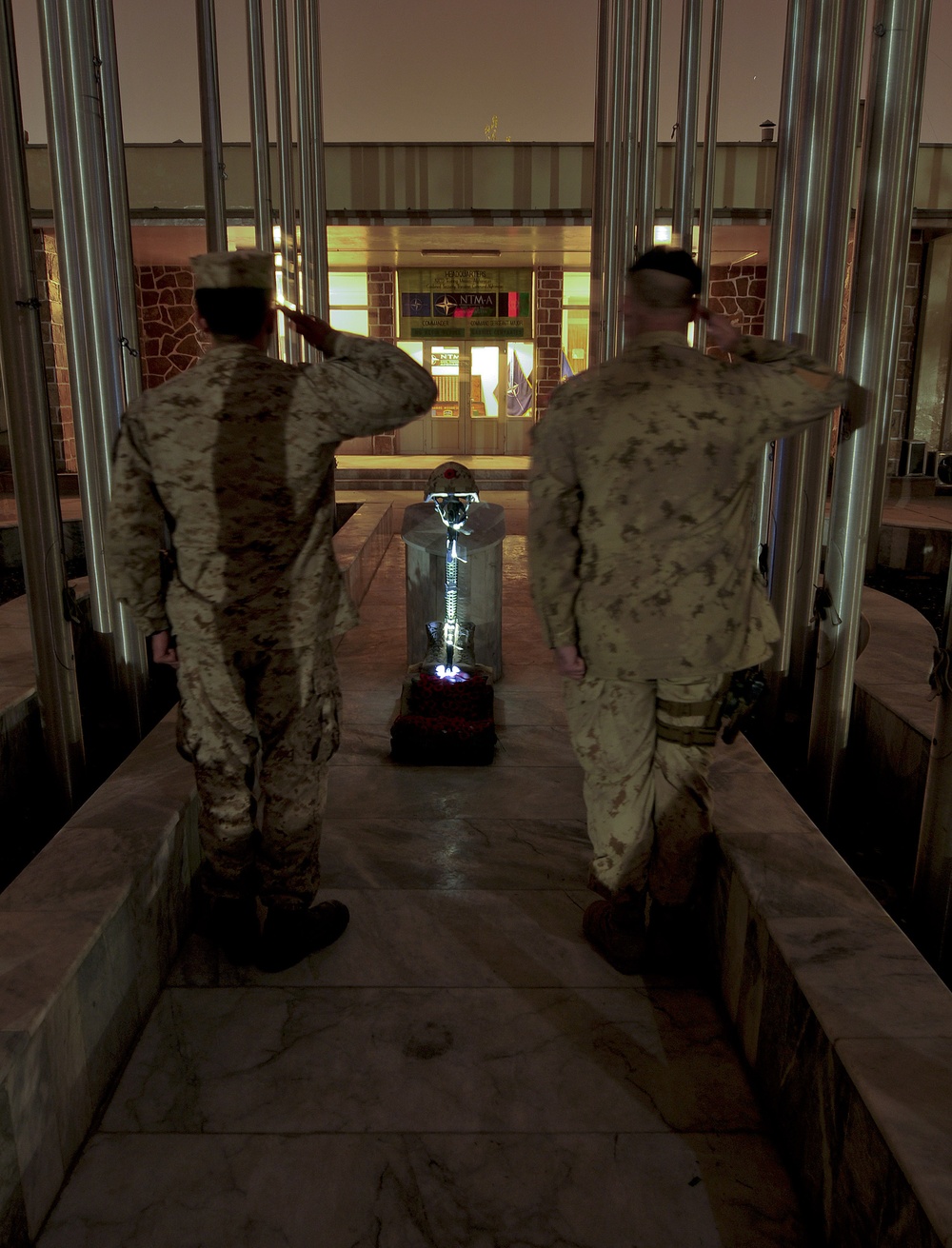 Camp Eggers Remembrance Day ceremony