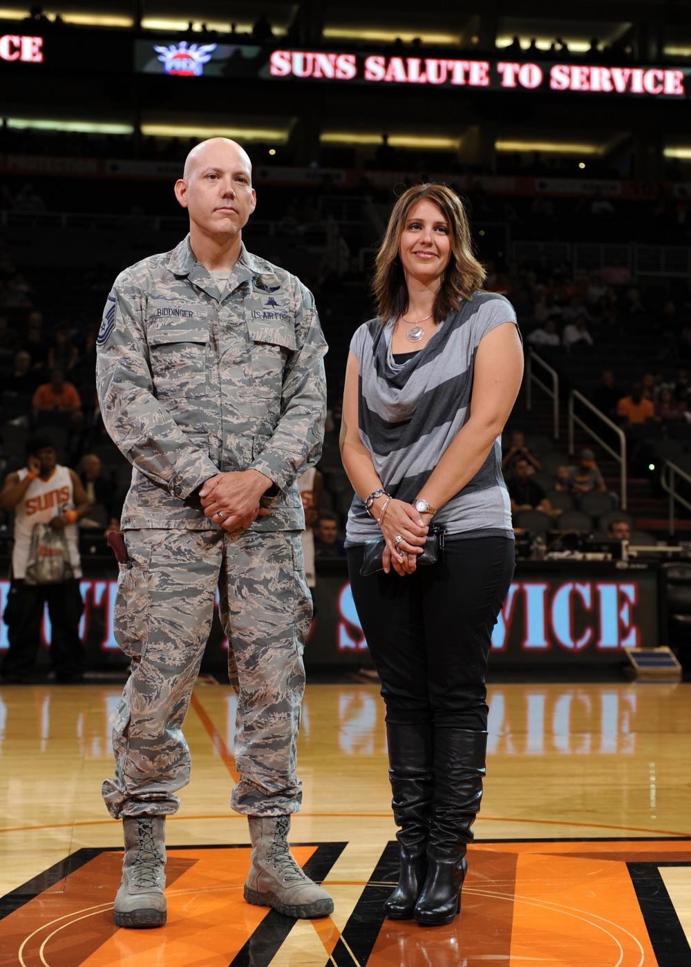 D-M airmen honored during Phoenix Suns game