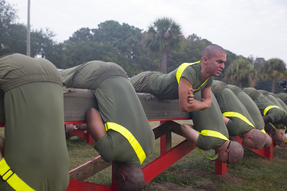 Photo Gallery: Parris Island recruits train for Marine Corps' tough physical fitness standards